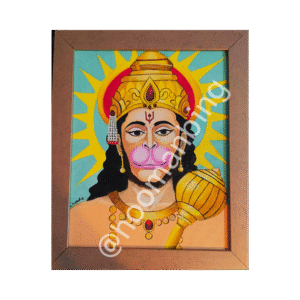 Hanuman: The Divine Protector painting made by dr deeksha mehtani or hoomanbing